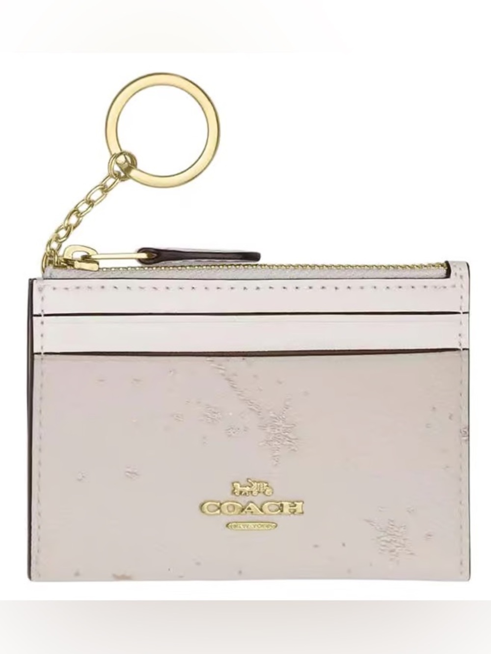 Coach star Card Case with Gold Key Ring